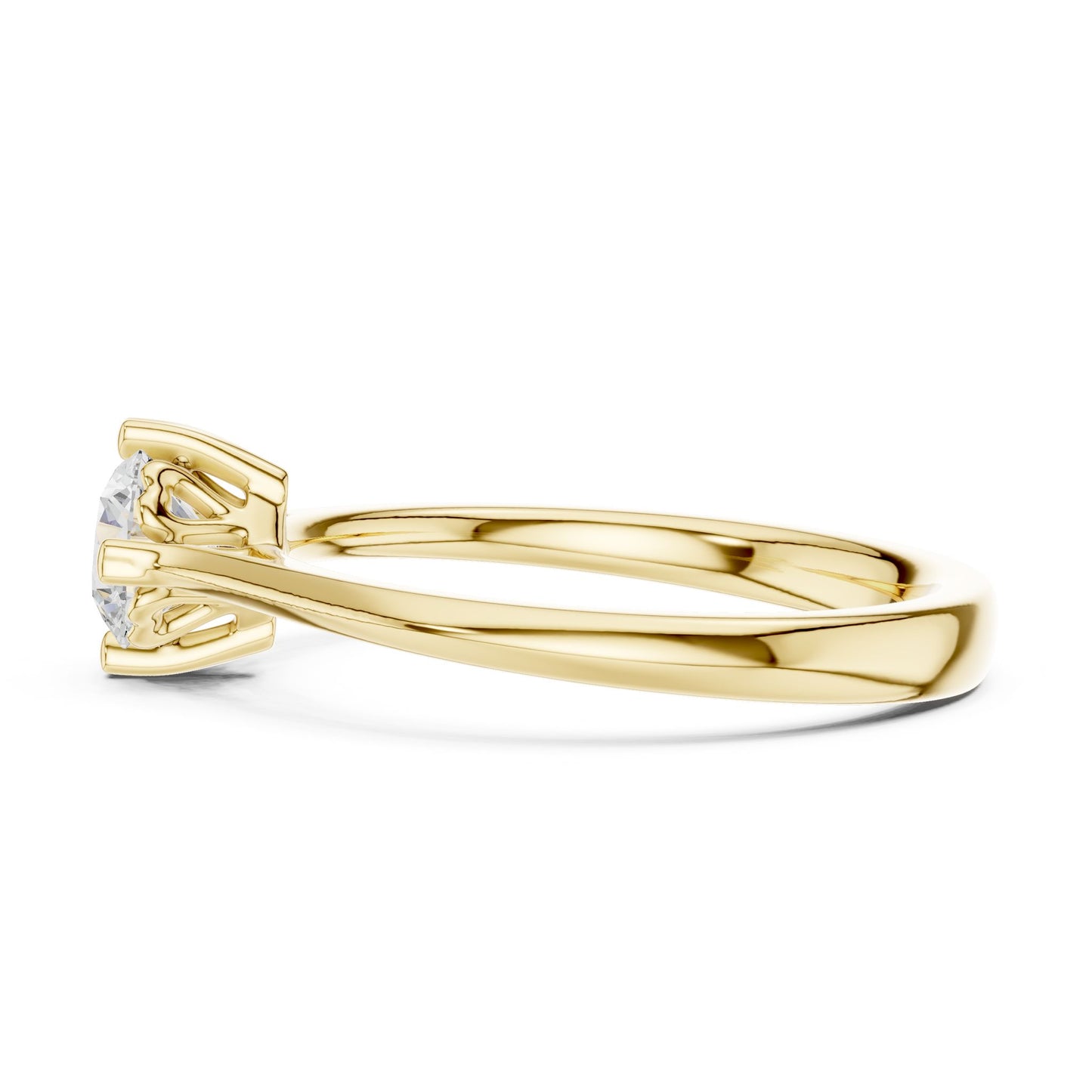 Round Lab Grown Diamond Solitaire Engagement Ring