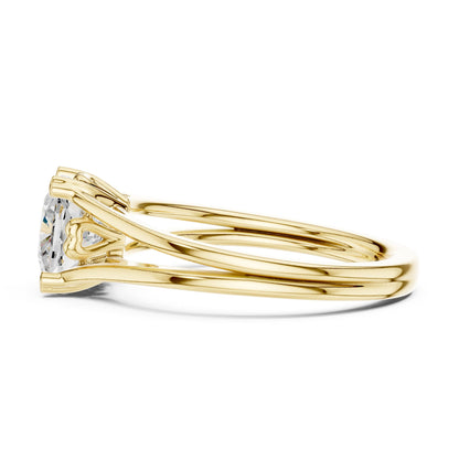 Round Lab Grown Diamond Solitaire Engagement Ring