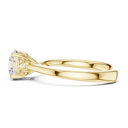 Round Lab Grown Diamond Solitaire Engagement Ring