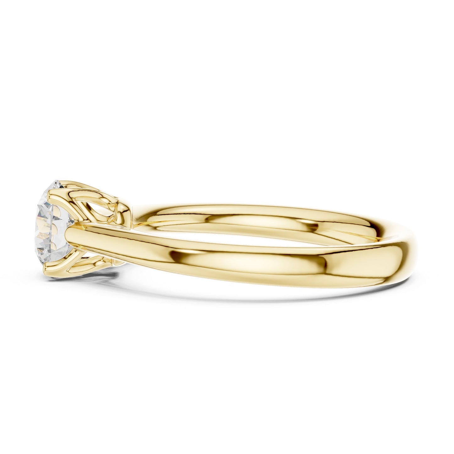 Round Lab Grown Diamond Solitaire Engagement Ring