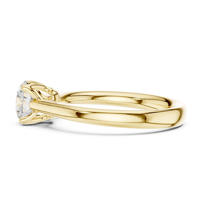 Round Lab Grown Diamond Solitaire Engagement Ring