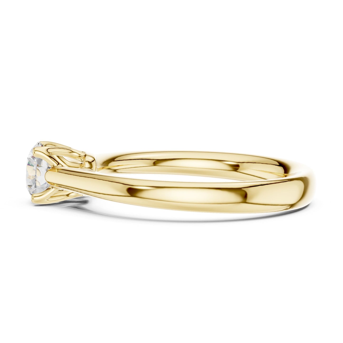 Round Lab Grown Diamond Solitaire Engagement Ring