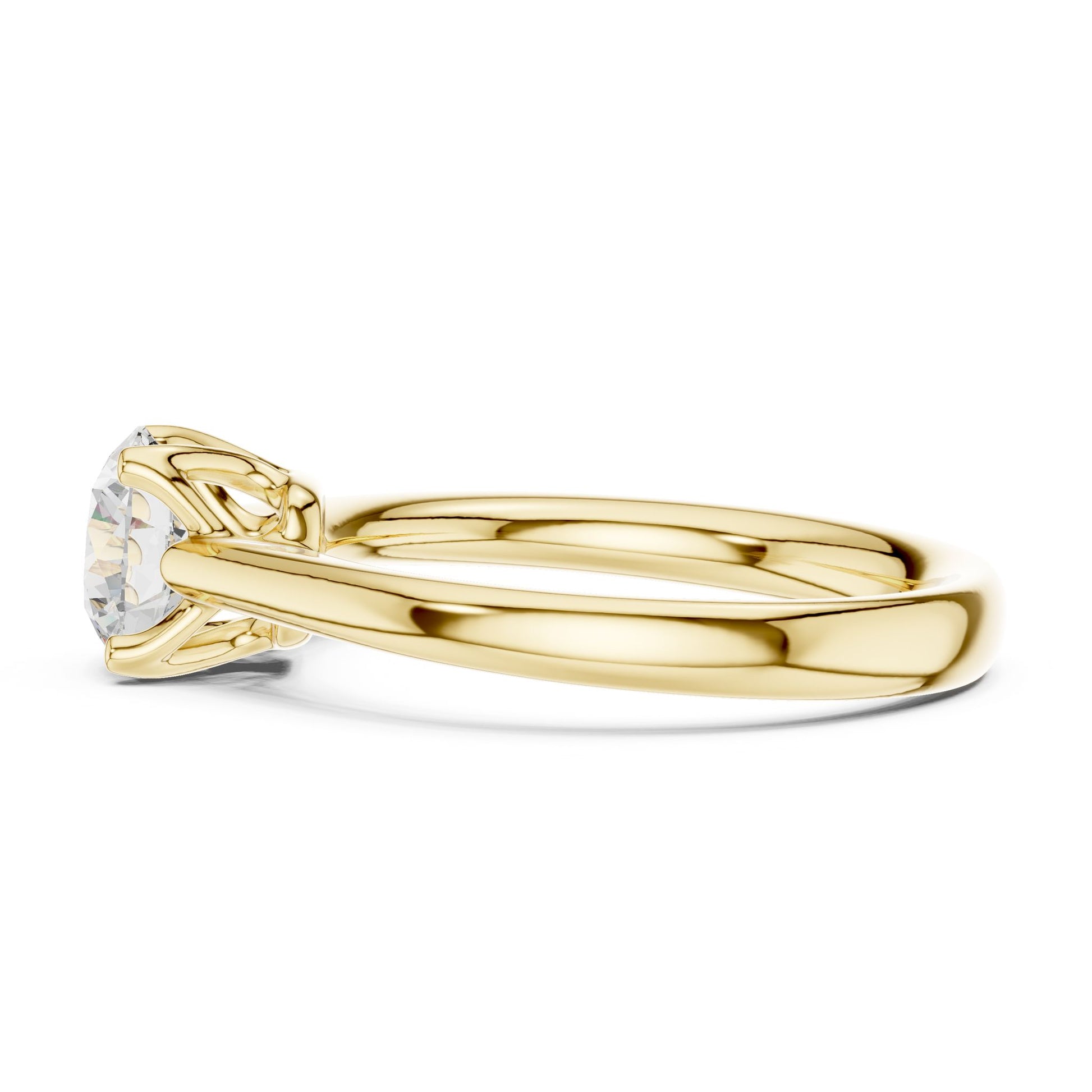 Round Lab Grown Diamond Solitaire Engagement Ring