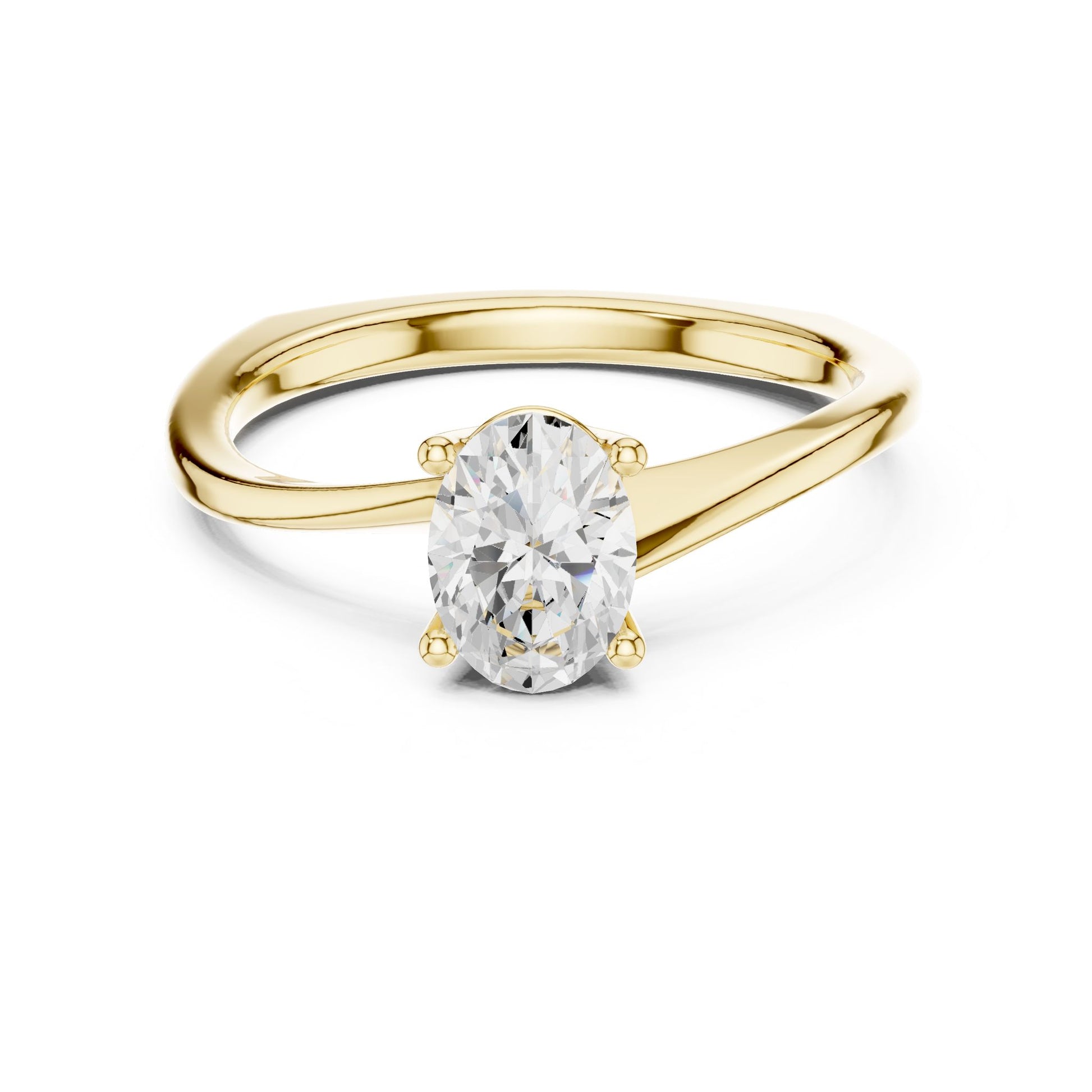 Round Lab Grown Diamond Solitaire Engagement Ring