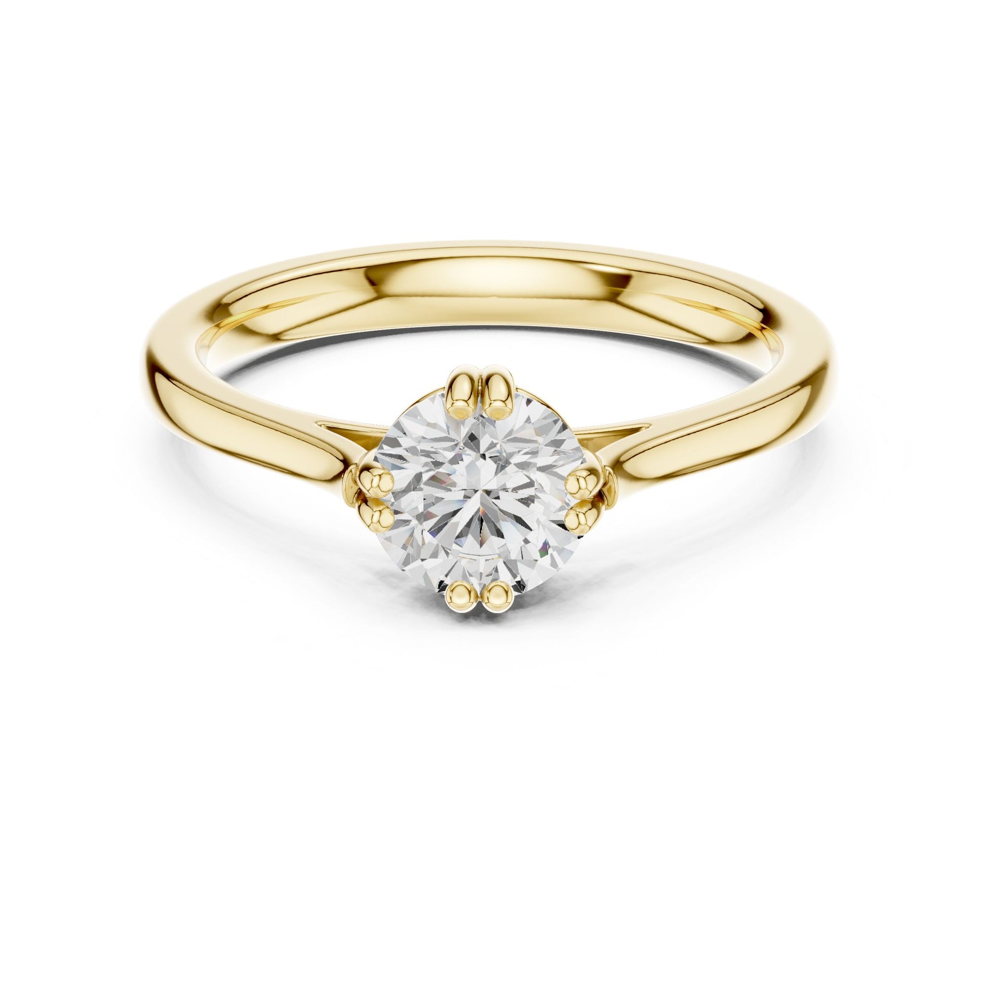 Round Lab Grown Diamond Solitaire Engagement Ring