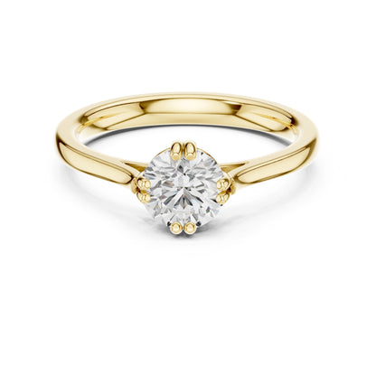 Round Lab Grown Diamond Solitaire Engagement Ring