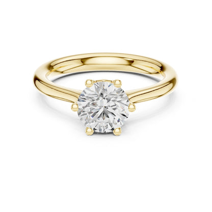 Round Lab Grown Diamond Solitaire Engagement Ring