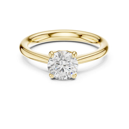 Round Lab Grown Diamond Solitaire Engagement Ring