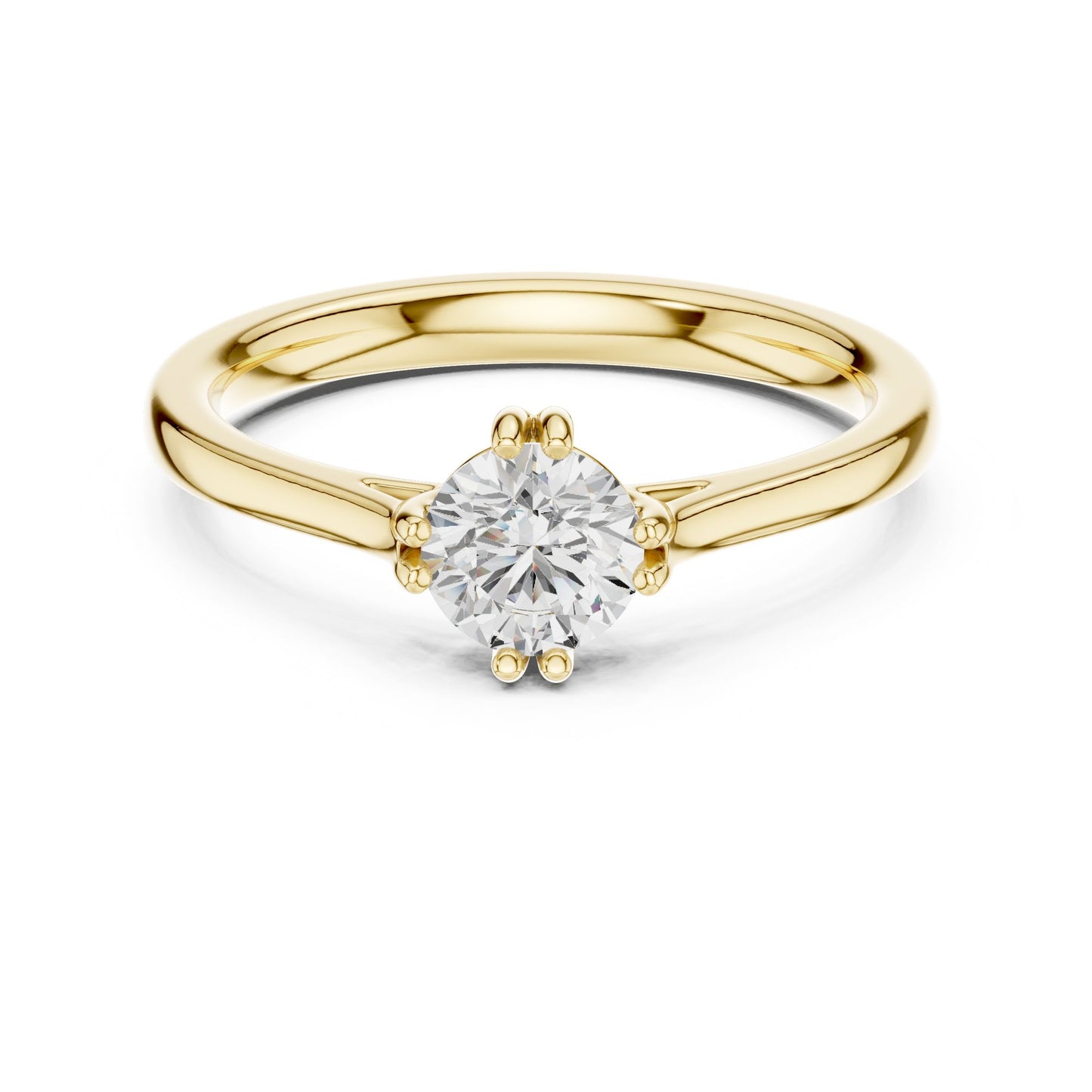 Round Lab Grown Diamond Solitaire Engagement Ring