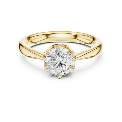 Round Lab Grown Diamond Solitaire Engagement Ring