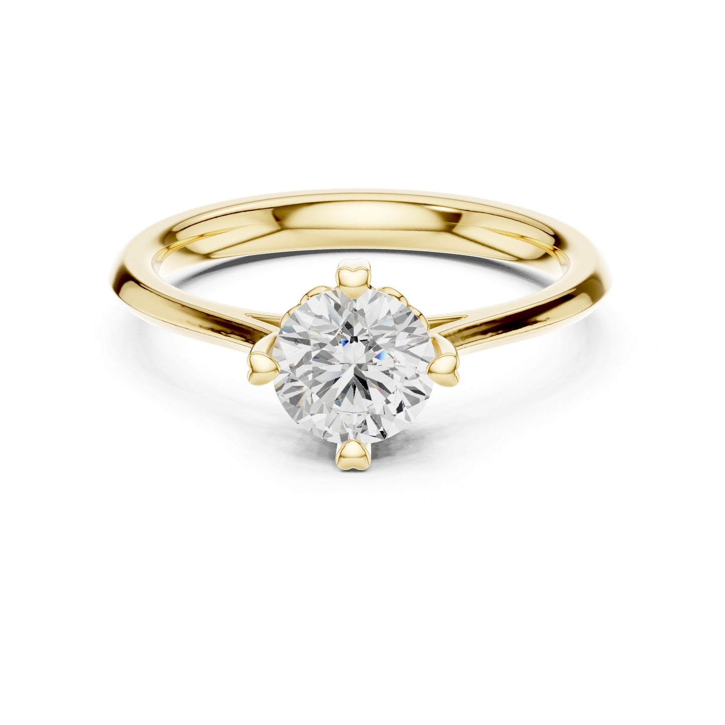 Round Lab Grown Diamond Solitaire Engagement Ring