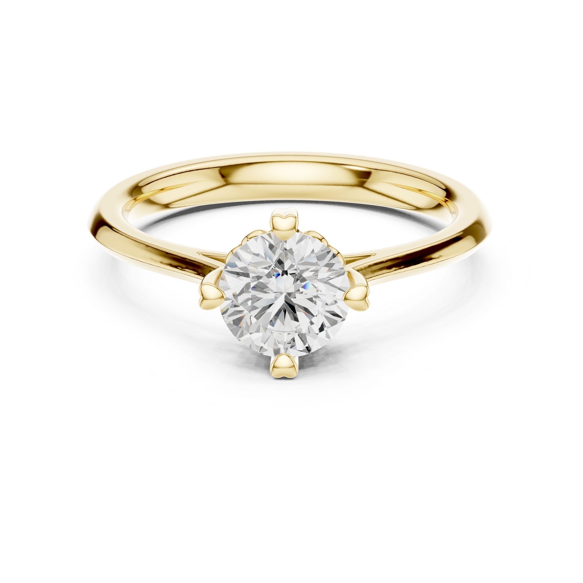 Round Lab Grown Diamond Solitaire Engagement Ring
