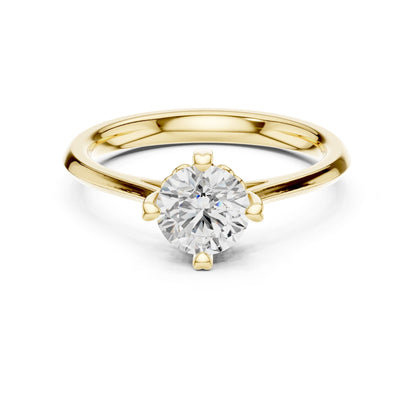 Round Lab Grown Diamond Solitaire Engagement Ring