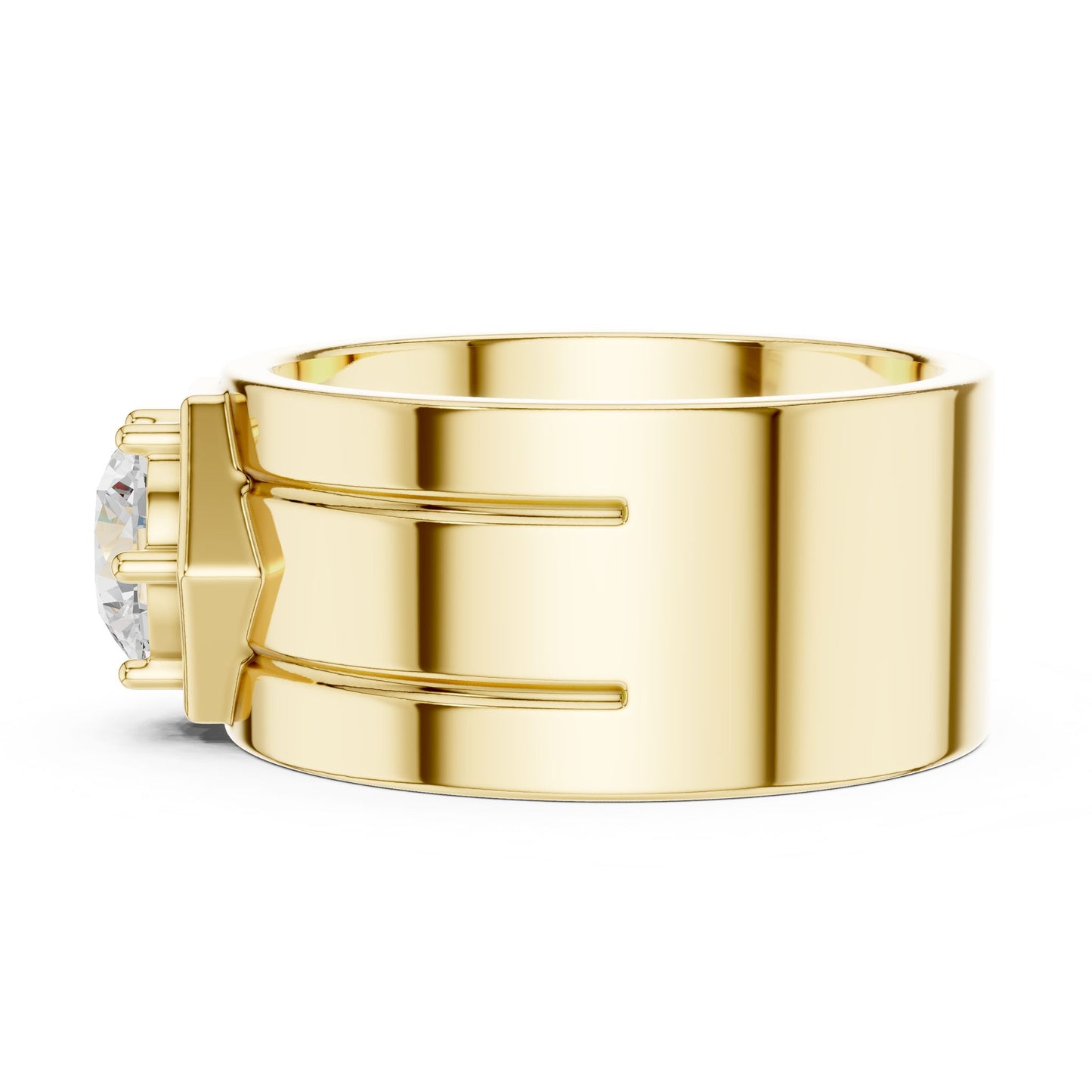 Men's Round Lab Grown Diamond Ring
