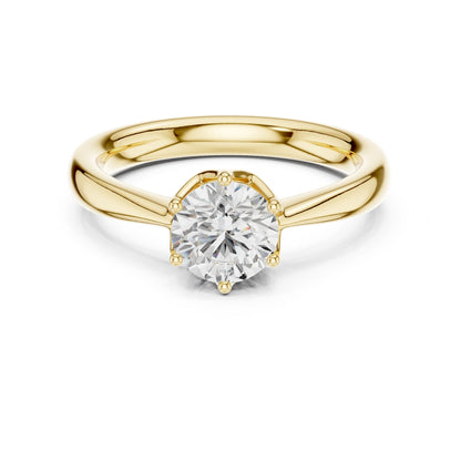 Round Lab Grown Diamond Solitaire Engagement Ring
