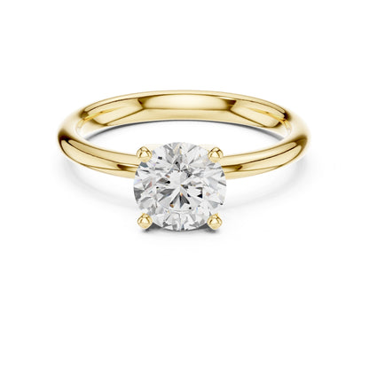 Round Lab Grown Diamond Solitaire Engagement Ring