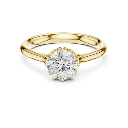 Round Lab Grown Diamond Solitaire Engagement Ring