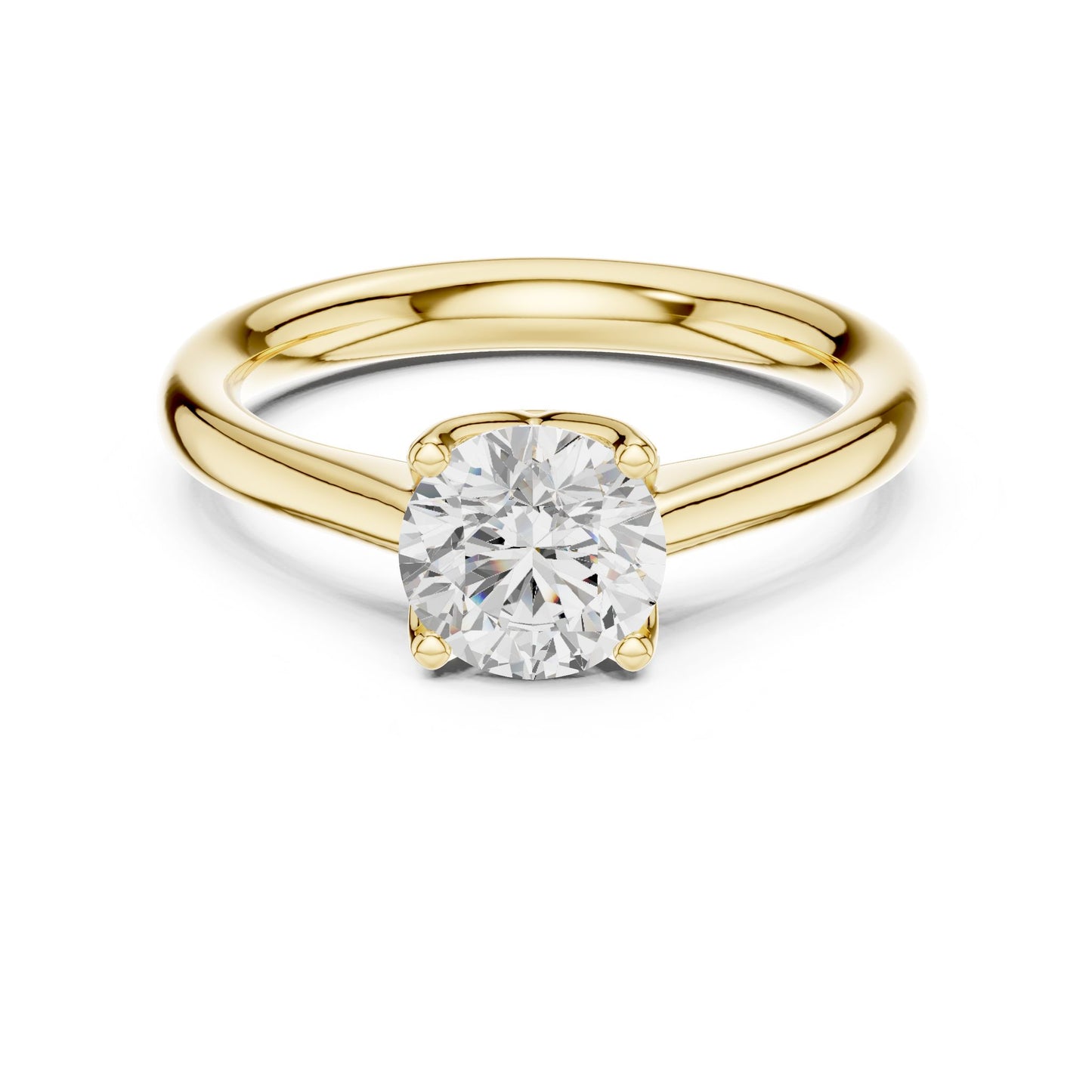 Round Lab Grown Diamond Solitaire Engagement Ring