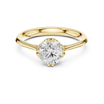Round Lab Grown Diamond Solitaire Engagement Ring