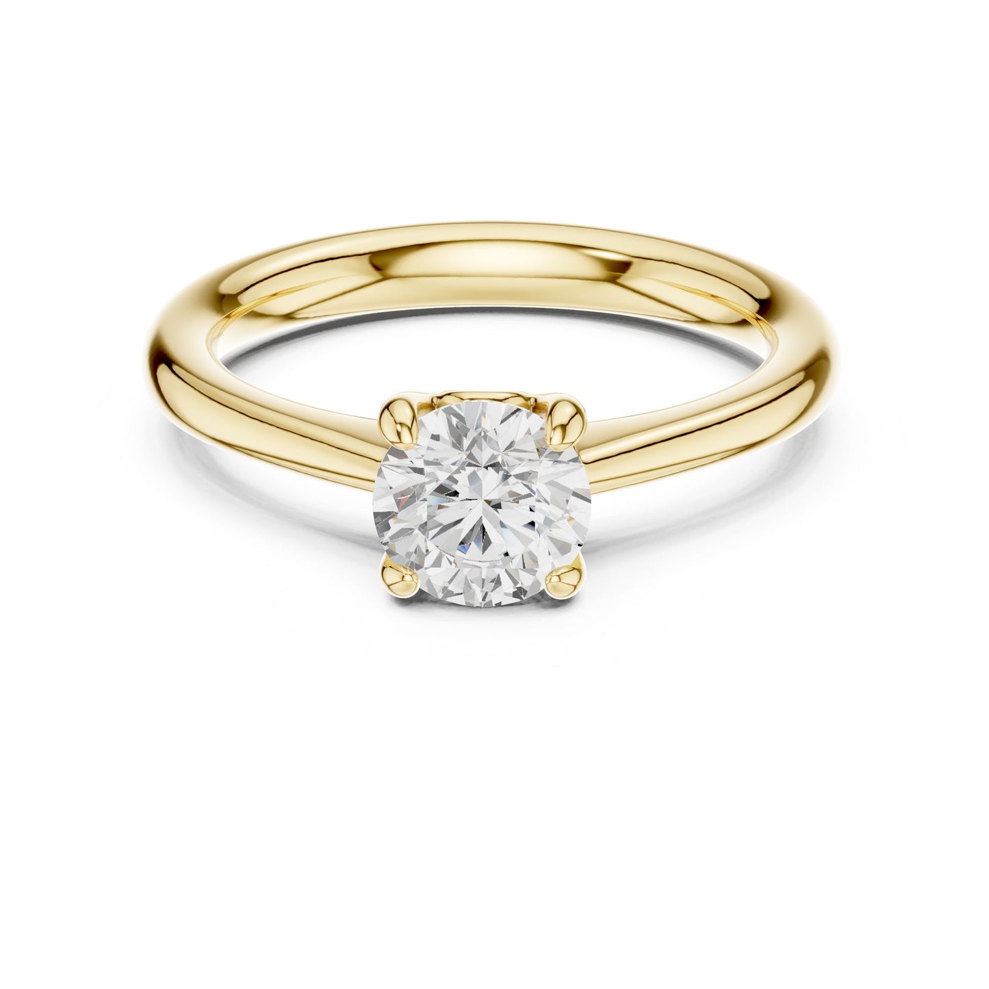 Round Lab Grown Diamond Solitaire Engagement Ring