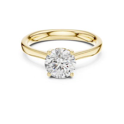 Round Lab Grown Diamond Solitaire Engagement Ring