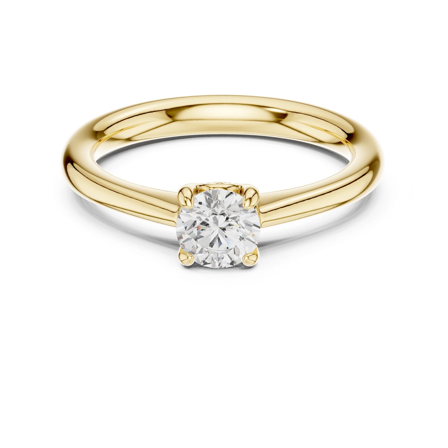 Round Lab Grown Diamond Solitaire Engagement Ring