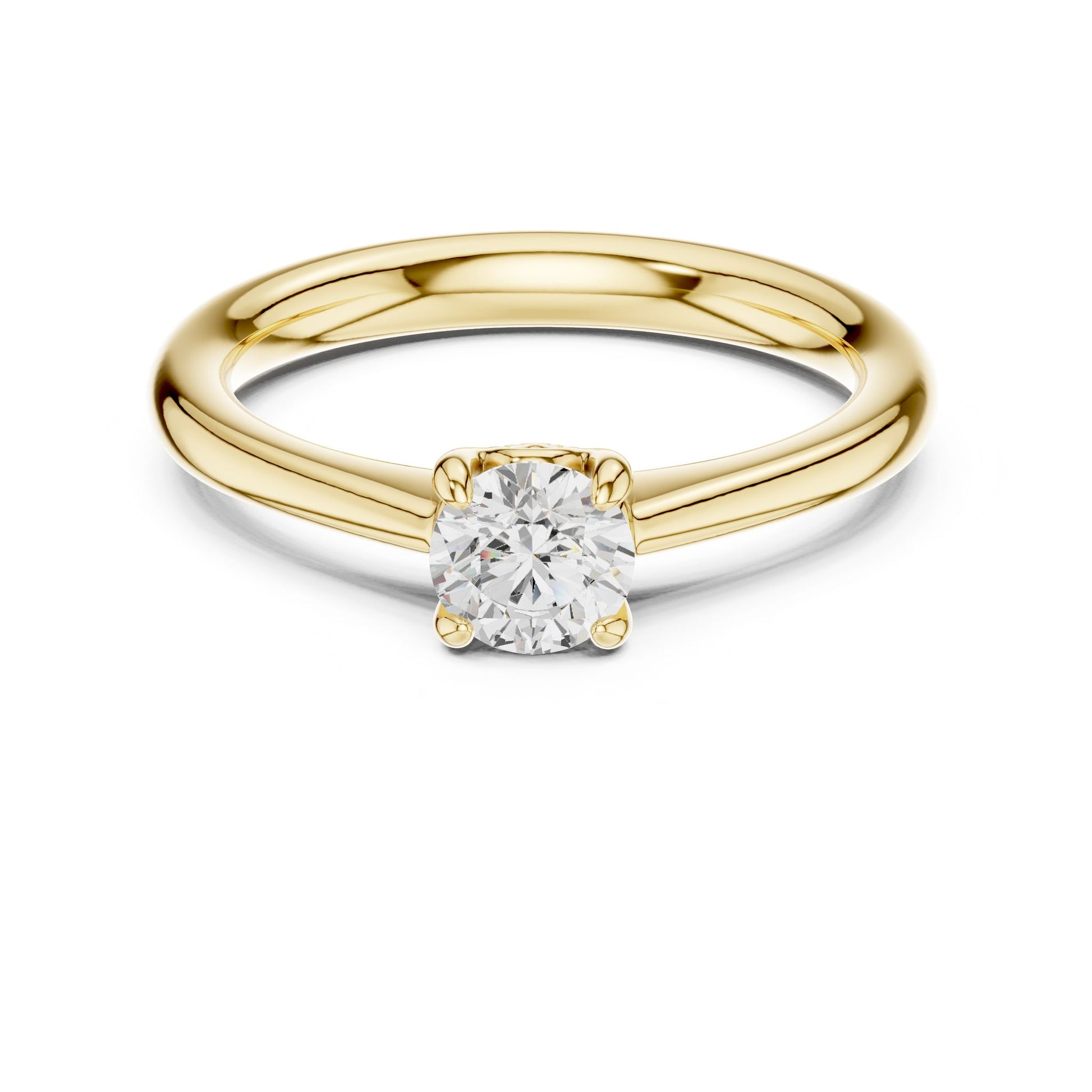 Round Lab Grown Diamond Solitaire Engagement Ring