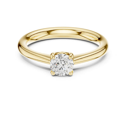 Round Lab Grown Diamond Solitaire Engagement Ring