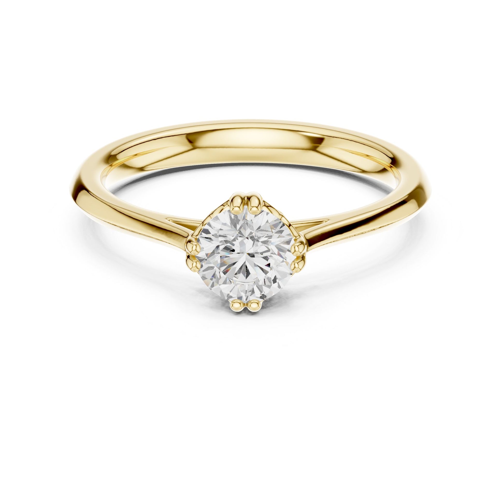 Round Lab Grown Diamond Solitaire Engagement Ring