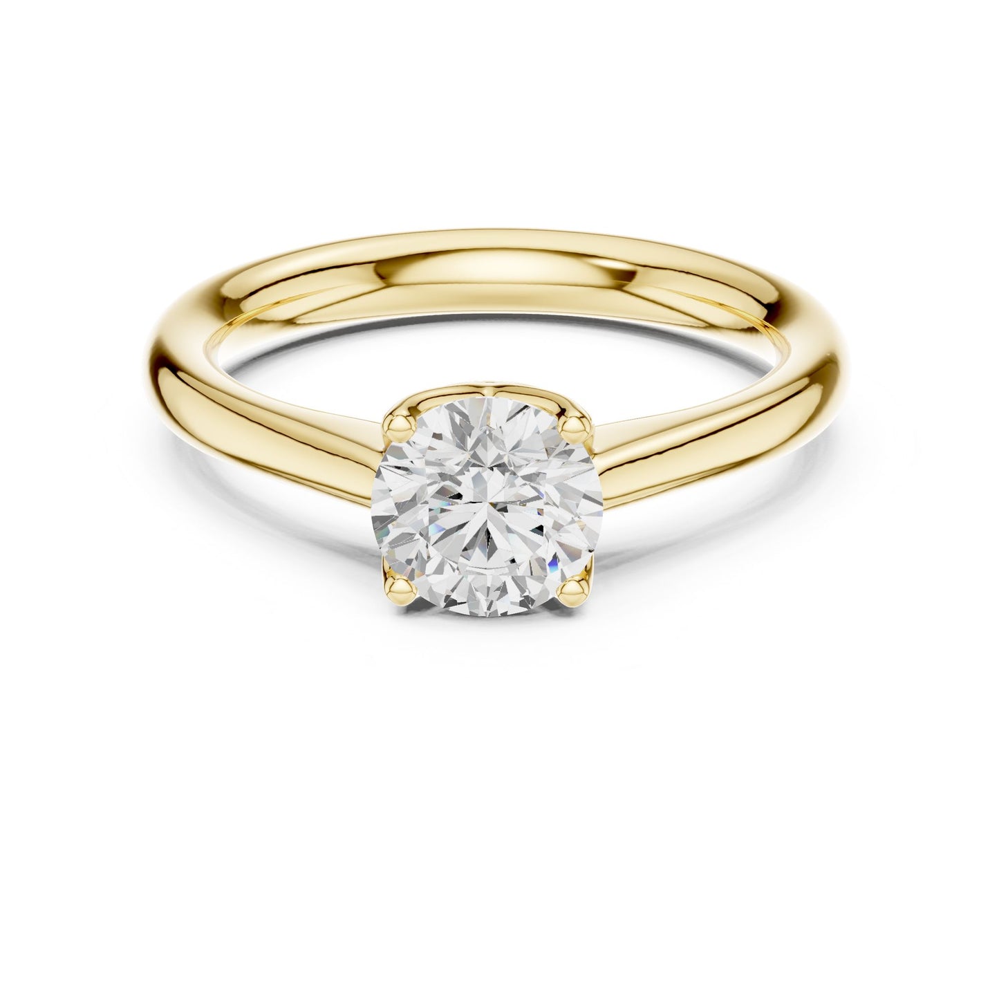 Round Lab Grown Diamond Solitaire Engagement Ring