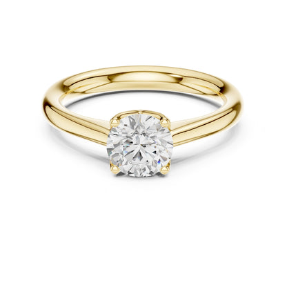 Round Lab Grown Diamond Solitaire Engagement Ring