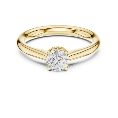 Round Lab Grown Diamond Solitaire Engagement Ring