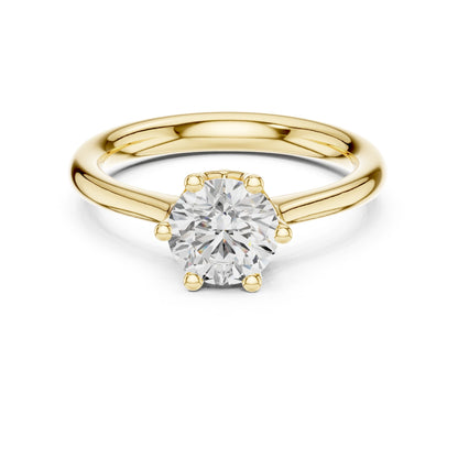 Round Lab Grown Diamond Solitaire Engagement Ring