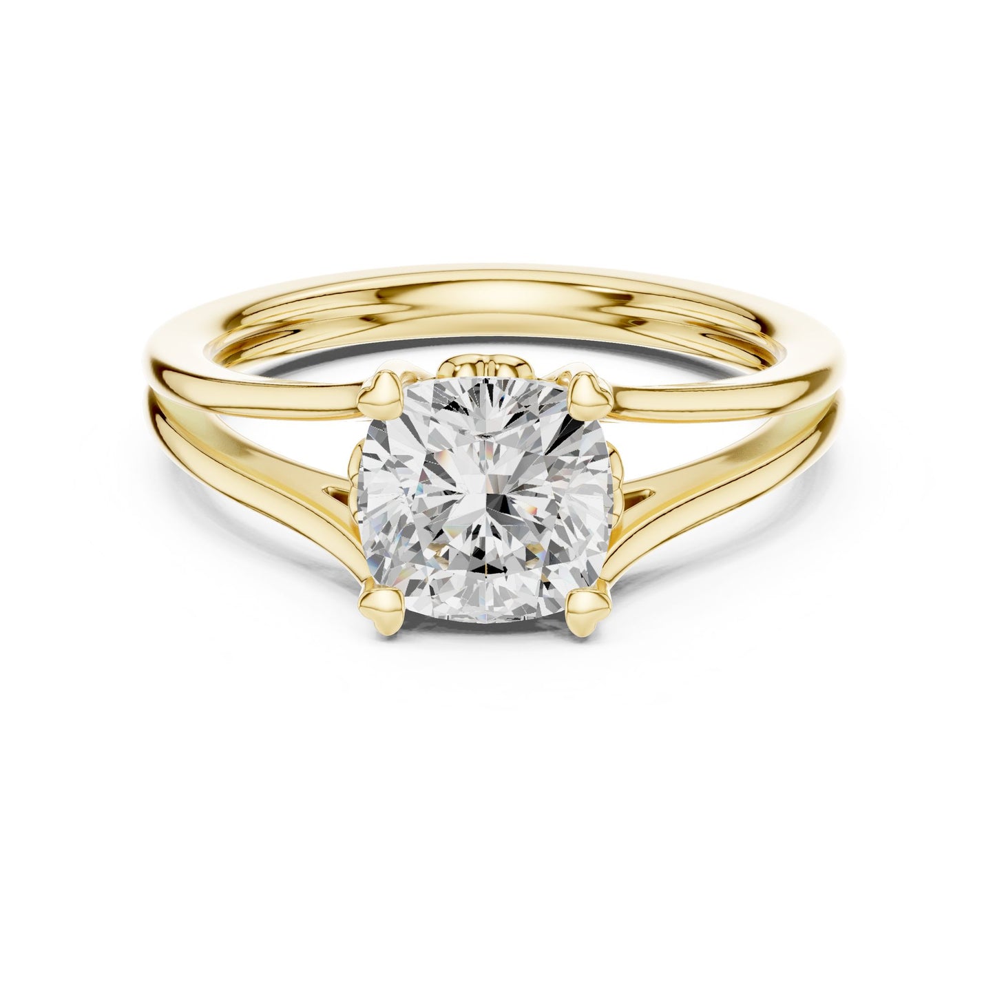 Round Lab Grown Diamond Solitaire Engagement Ring