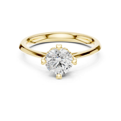 Round Lab Grown Diamond Solitaire Engagement Ring