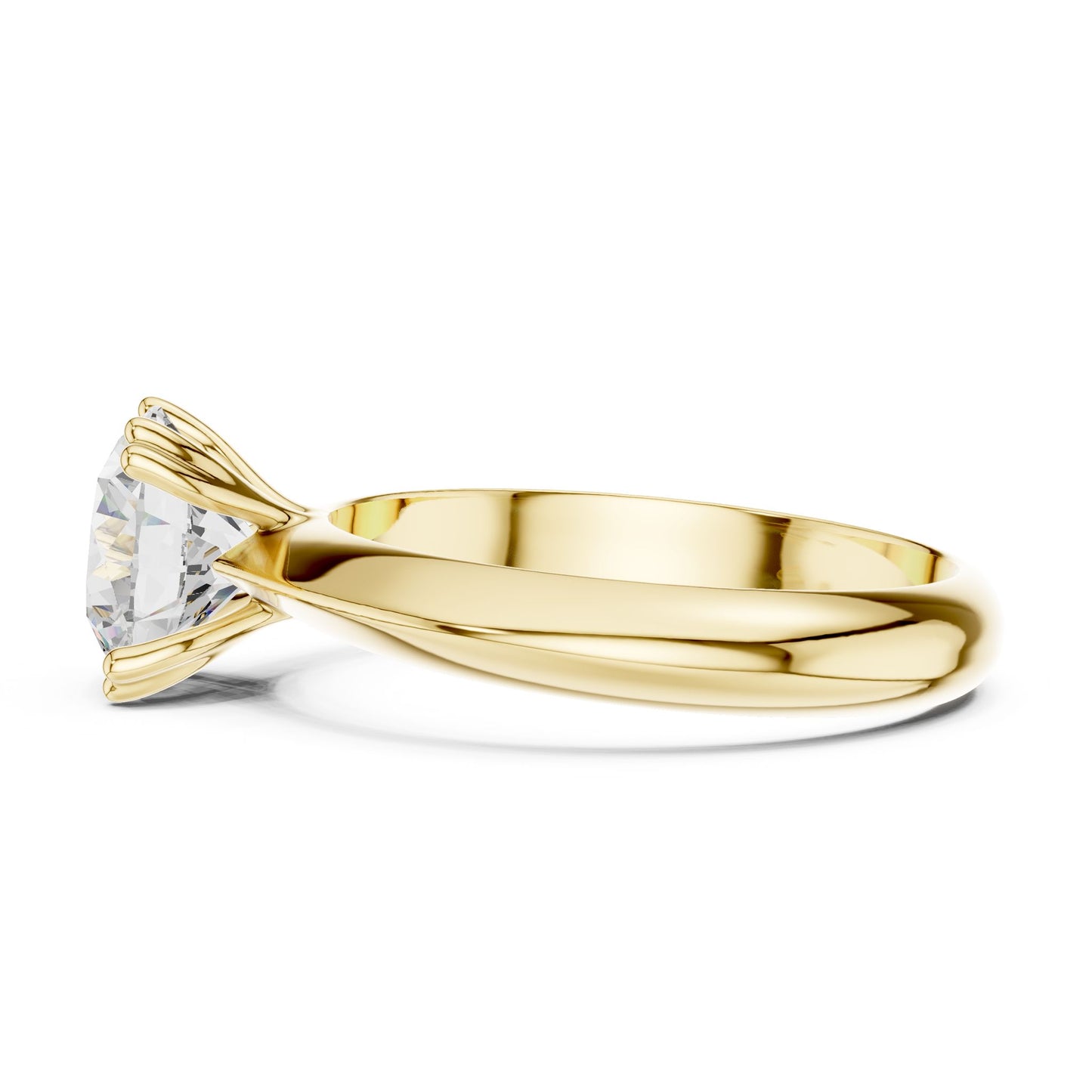 Round Lab Grown Diamond Solitaire Engagement Ring