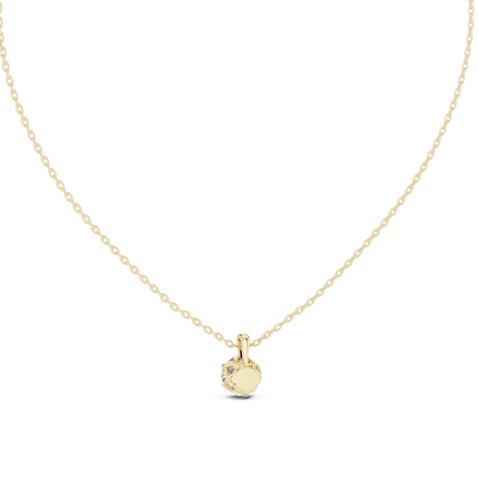 Round Lab Grown Diamond Pendant