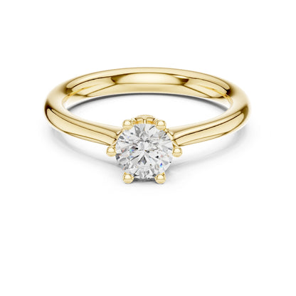 Round Lab Grown Diamond Solitaire Engagement Ring