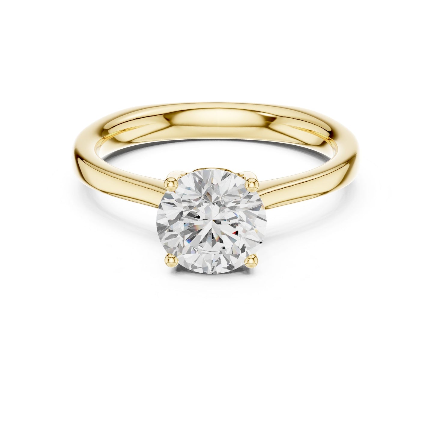 Round Lab Grown Diamond Solitaire Engagement Ring