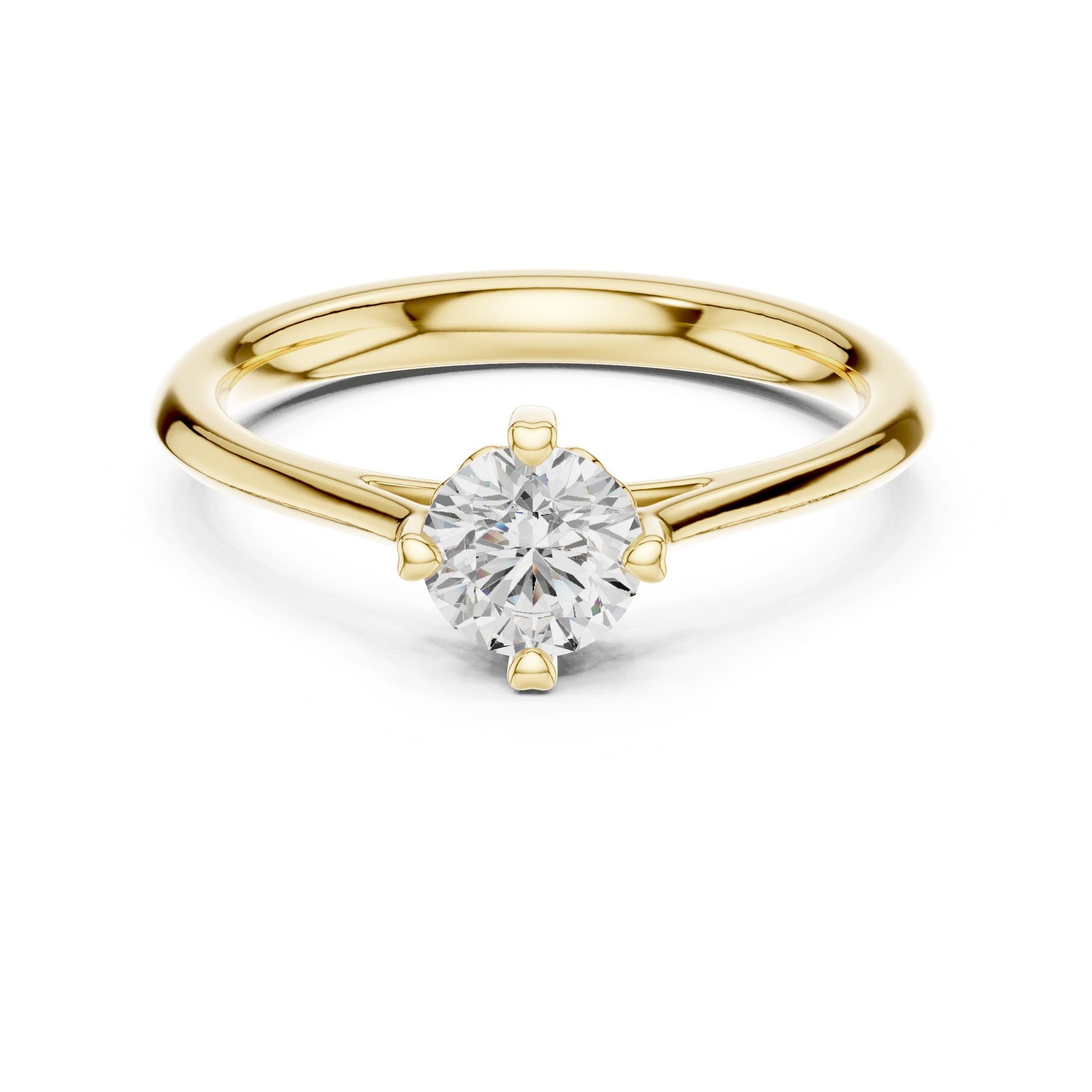 Round Lab Grown Diamond Solitaire Engagement Ring