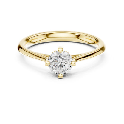 Round Lab Grown Diamond Solitaire Engagement Ring