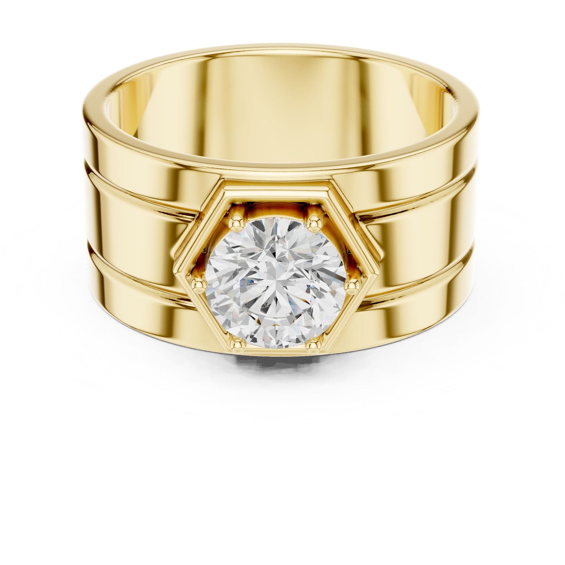 Men's Round Lab Grown Diamond Ring