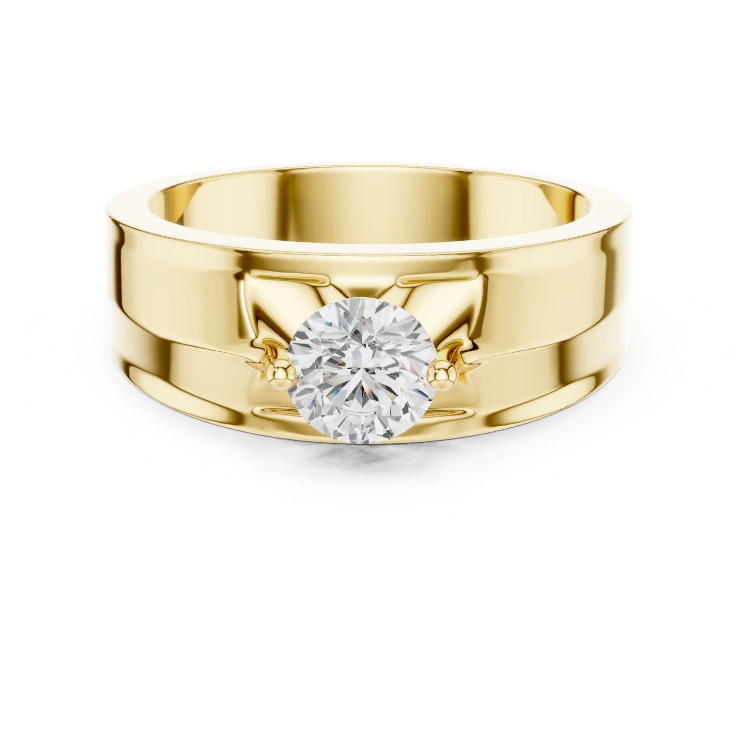 Men's Round Lab Grown Diamond Ring