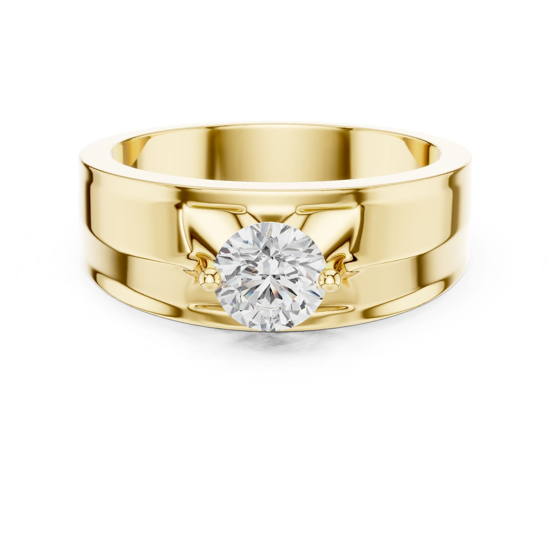 Men's Round Lab Grown Diamond Ring