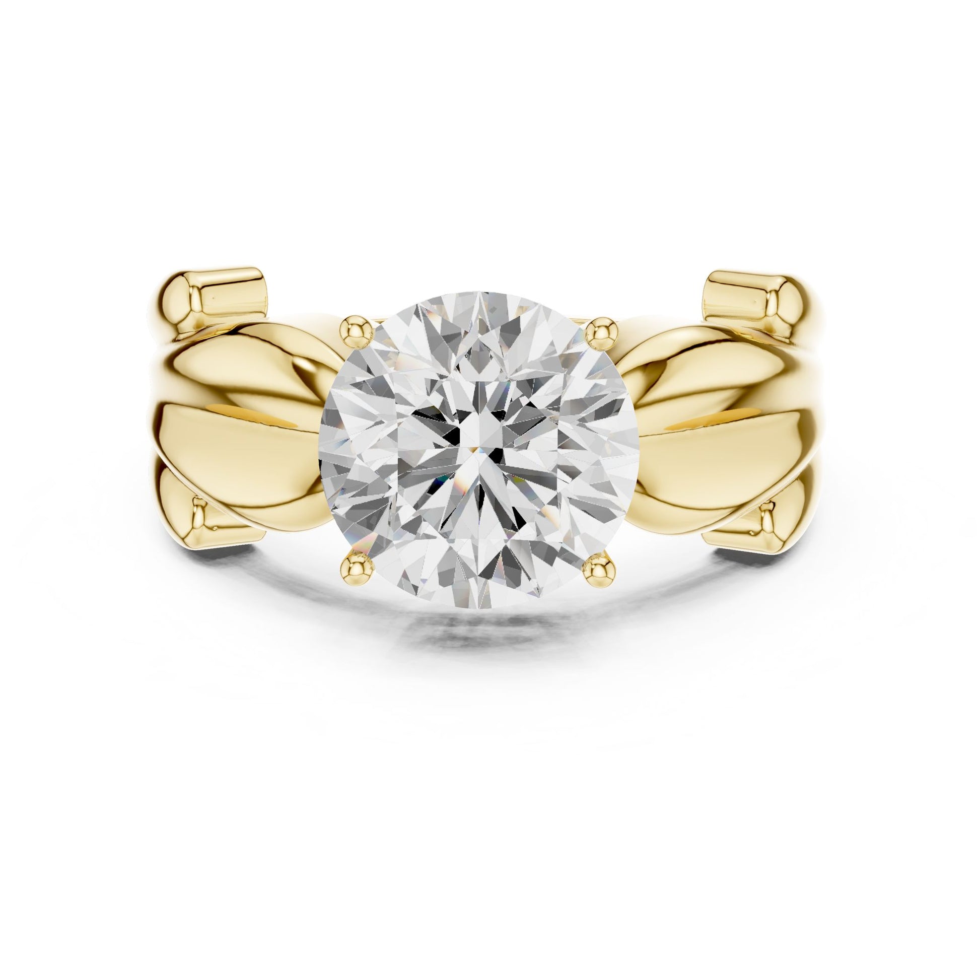 Round Lab Grown Diamond Solitaire Engagement Ring