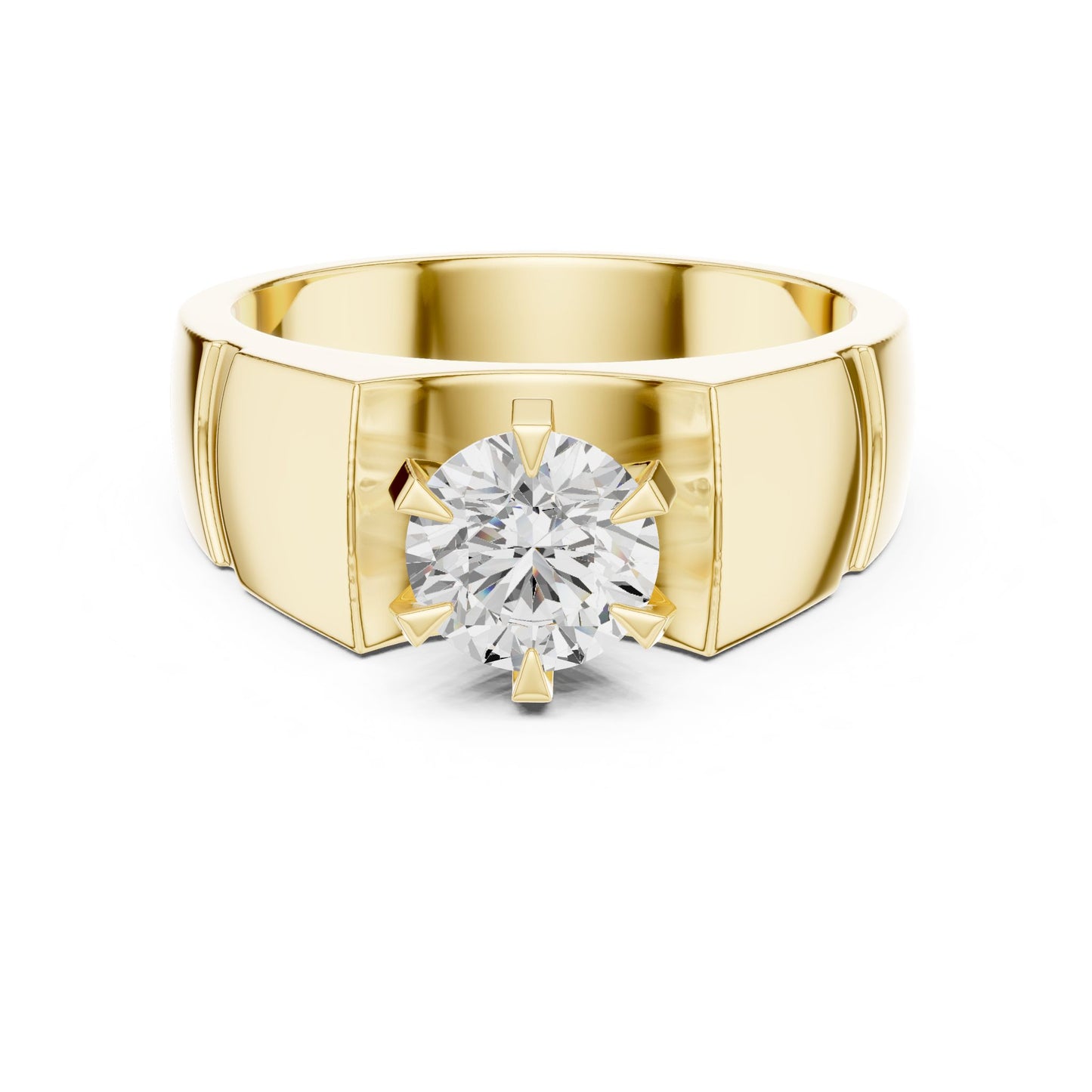 Men's Round Lab Grown Diamond Ring
