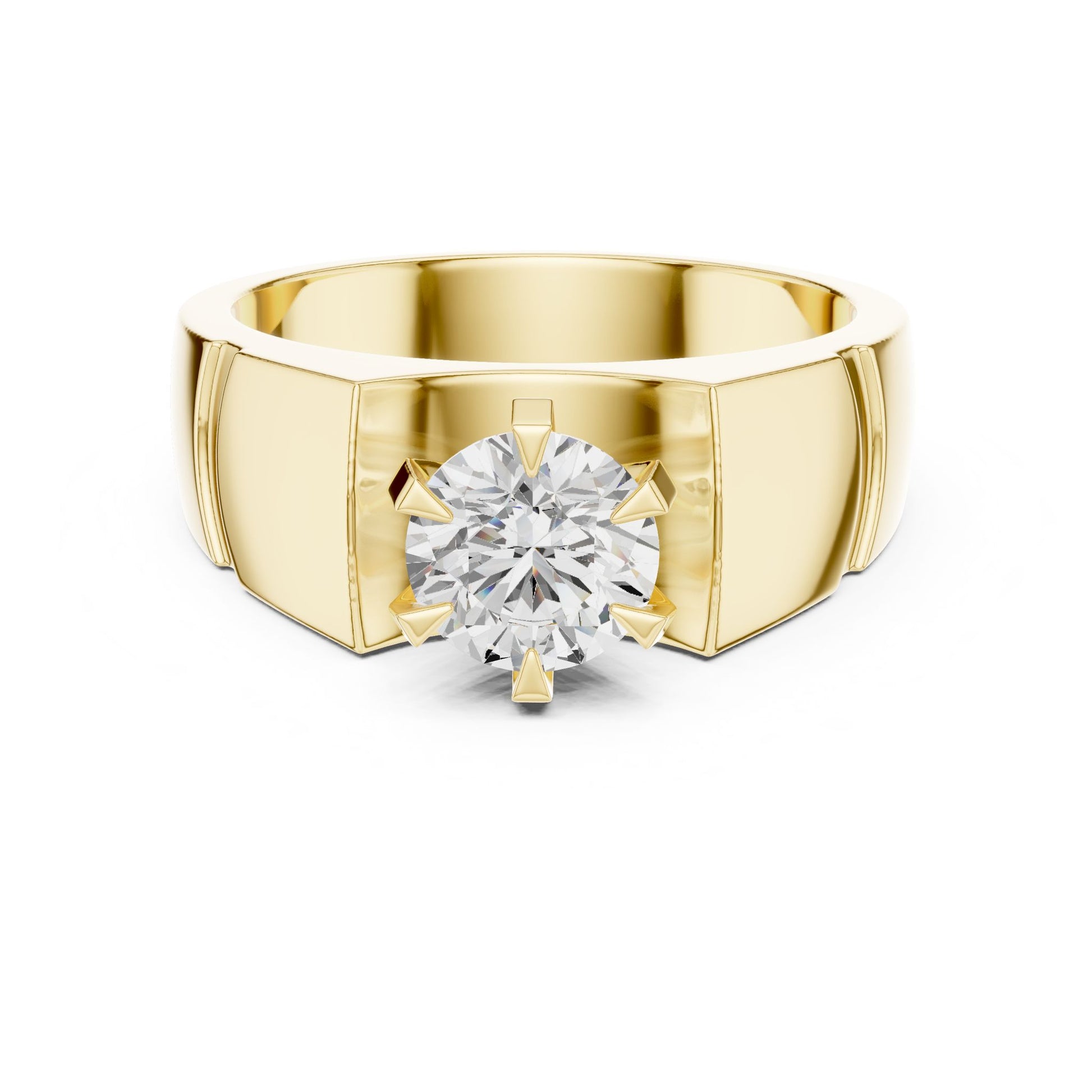 Men's Round Lab Grown Diamond Ring