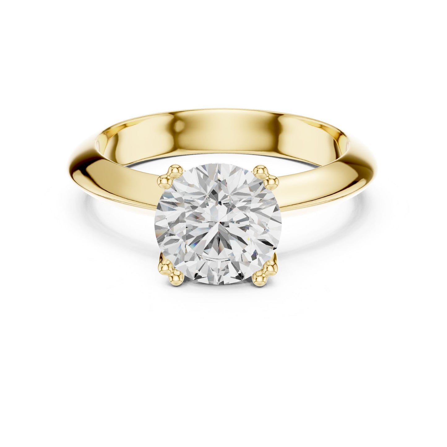 Round Lab Grown Diamond Solitaire Engagement Ring
