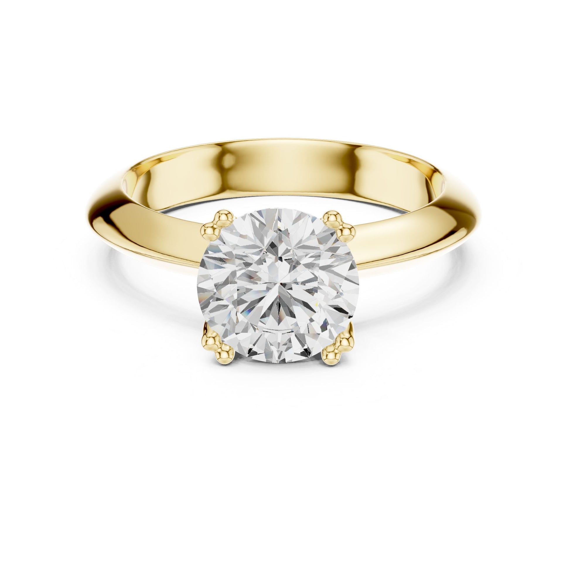 Round Lab Grown Diamond Solitaire Engagement Ring