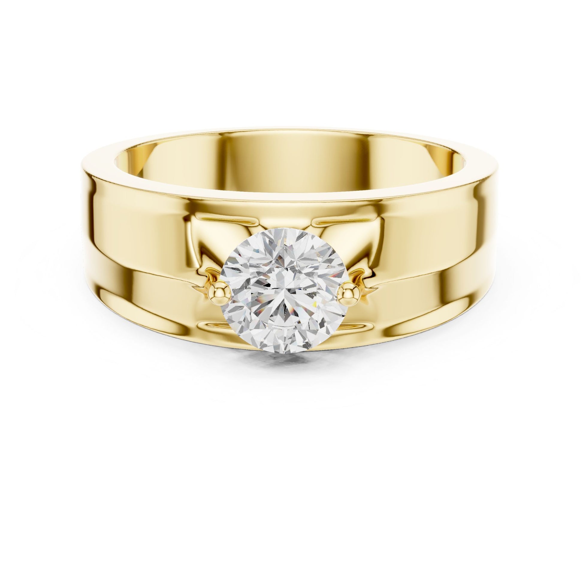 Men's Round Lab Grown Diamond Ring